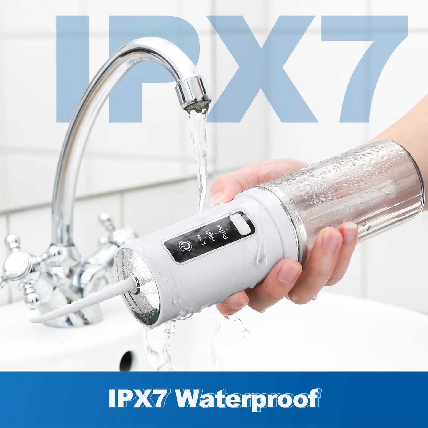 Portable Water Flossers for Teeth 230ML Oral Irrigator Rechargeable Dental Floss 3 Modes IPX7 Waterproof Teeth Whitening Cleaner
