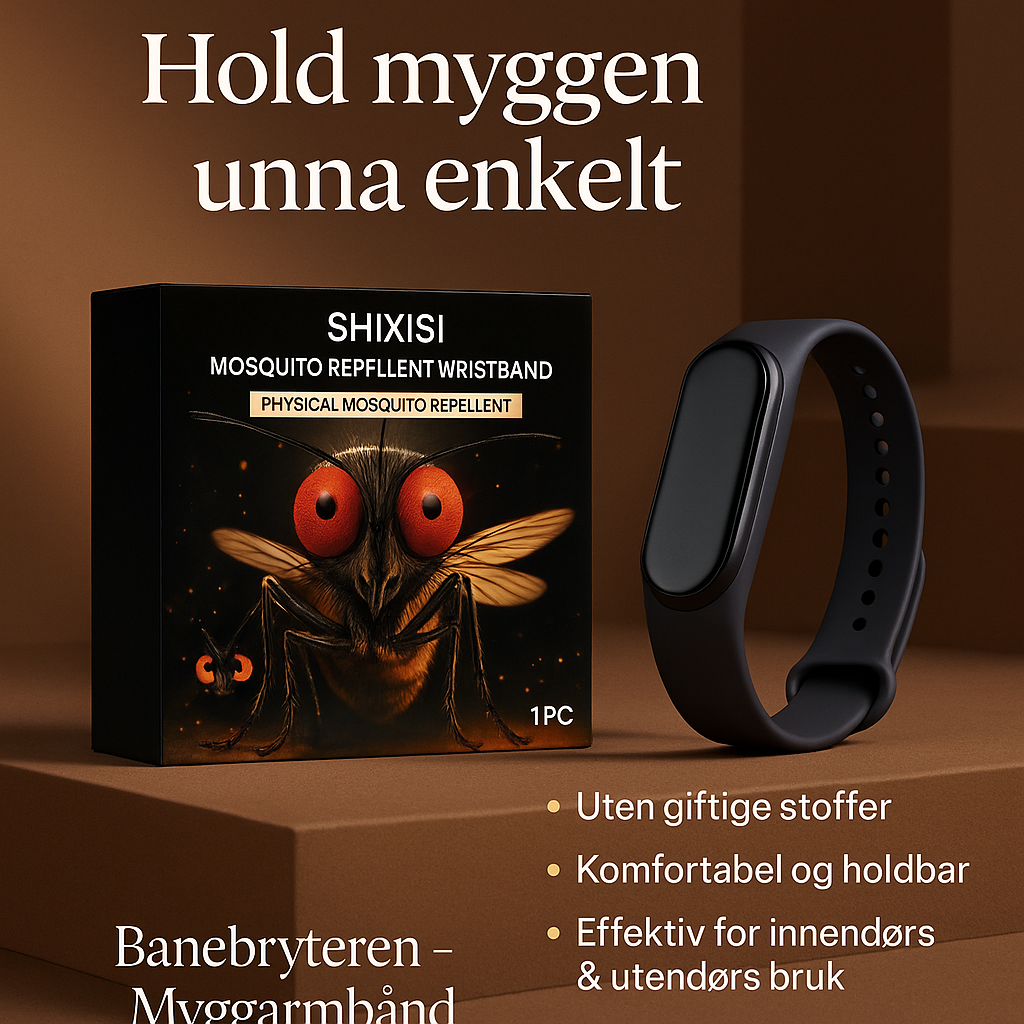 Elektronisk Myggarmbånd – Stilrent og Giftfritt Myggvern for Hele Familien